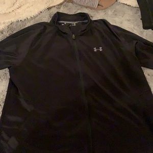 Men’s black under armour light zip up. Performance